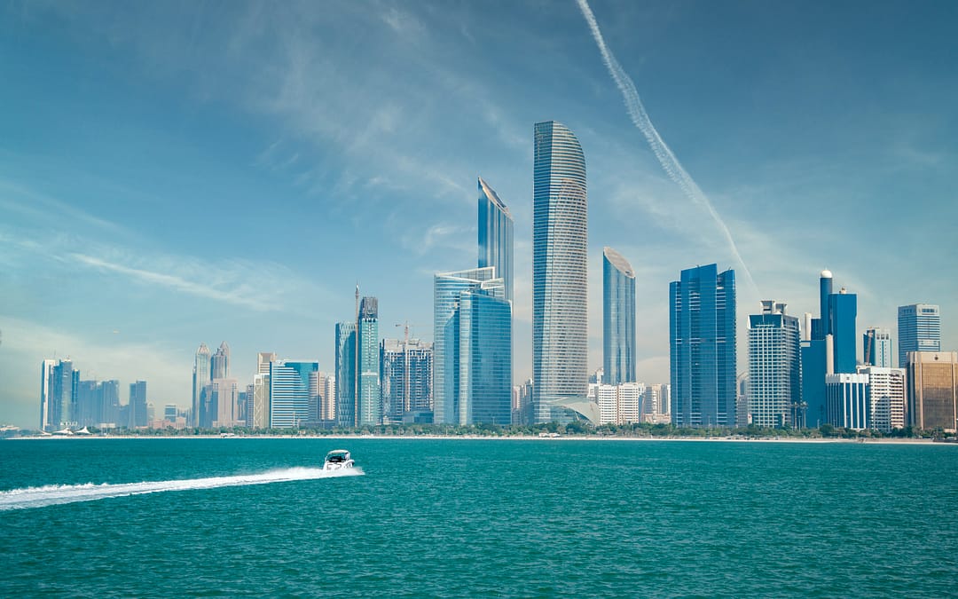 Abu Dhabi, United Arab Emirates skyscrapers and a city skyline